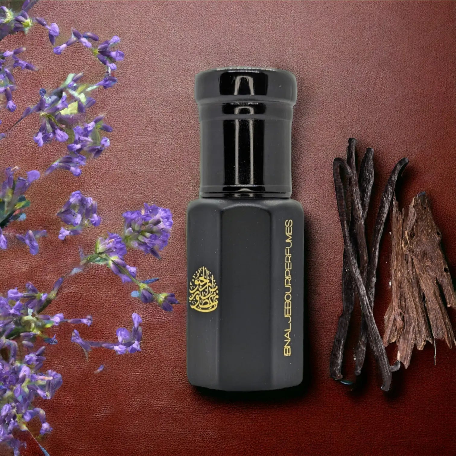 Limited Edition Leather Oud perfume oil by Ibn Al Jebouri, available in 1ml, 3ml, and 6ml sizes, alcohol-free.